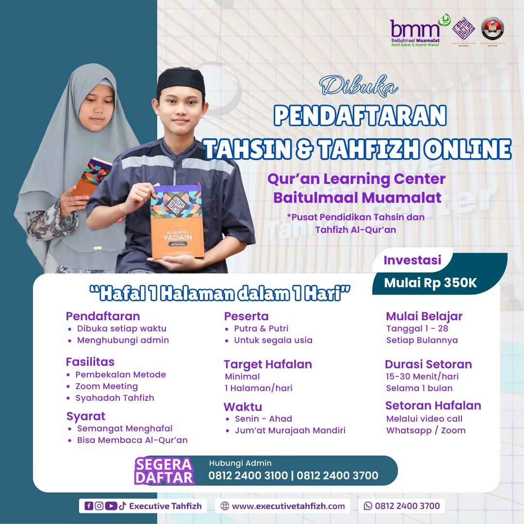 Flyer Program Karantina Tahfidz Quran Jogja
