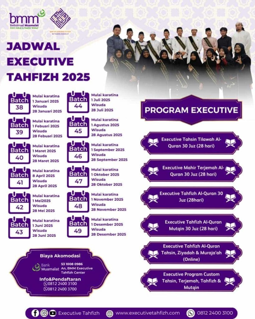 JadwalPenerimaanPesertaKarantinaTahfizhAlQuranLearningCenterYogyakarta2025 Executive Tahfizh QLC Yogyakarta Jadwal karantina tahfizh 2025 di Jogja